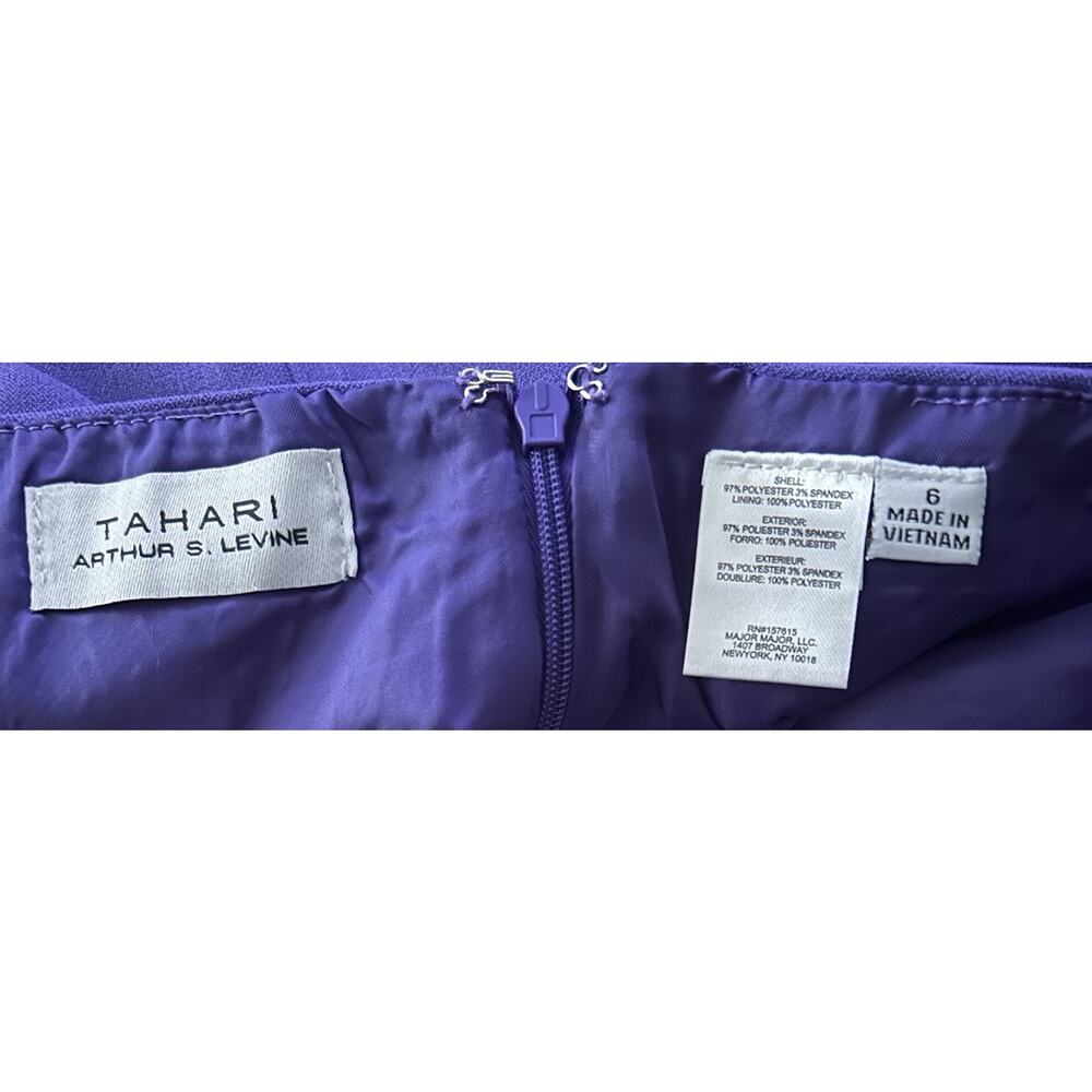 Tahari Womens Purple Elegant Back Zipper Straight & Pencil Skirt Size 6 - Picture 3 of 3